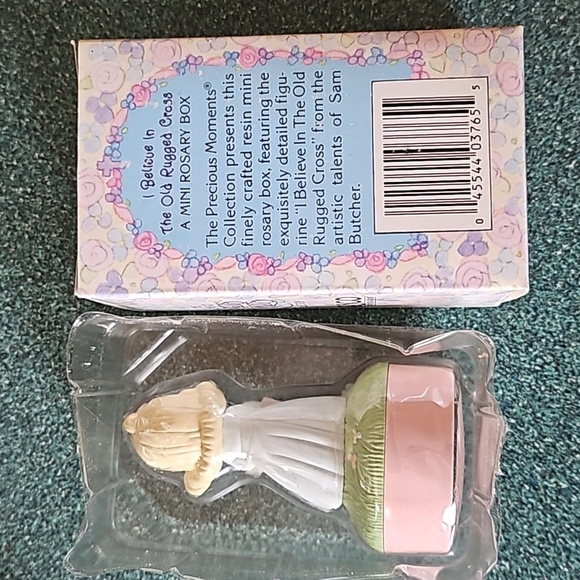 NIB Vintage Precious Moments I believe rosary holder 3.5in - Picture 2 of 4